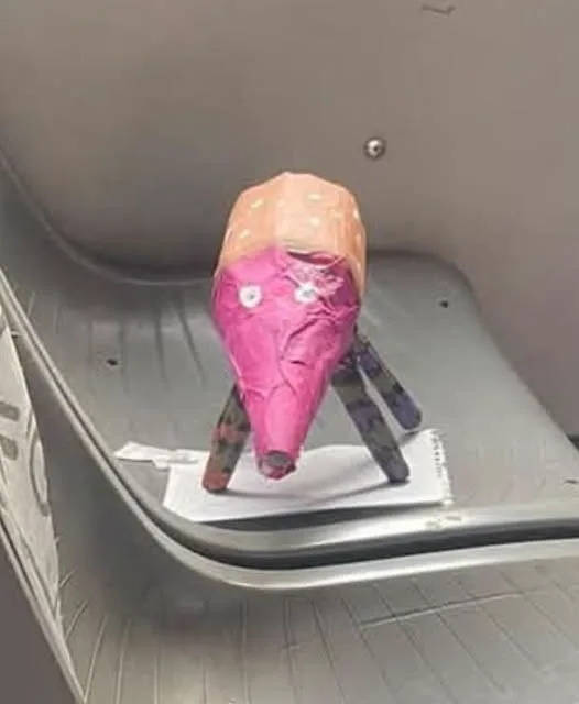 La figura en el asiento del camión